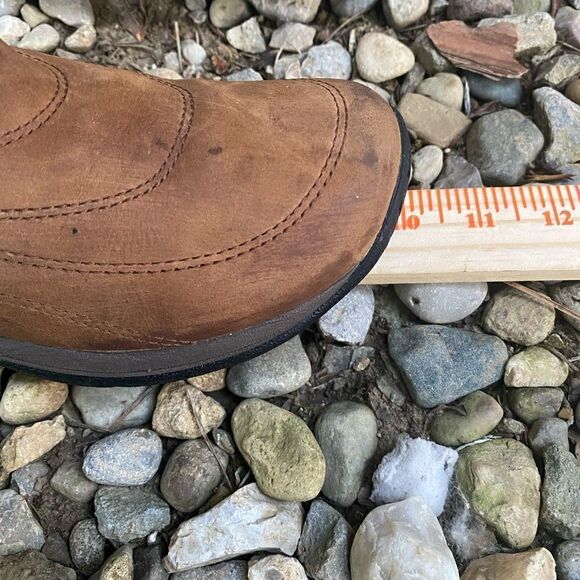 Womens Merrell Jungle Quilted Slides Brown Leather Clogs Mocha Mules Size 7/37.5 - Picture 7 of 10